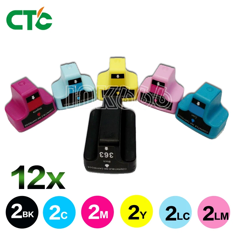 12X чернильные картриджи Compitalbe для фотостудии картридж C5185 C5183 C5170 C6150 C6180 C7150 C7180 C5173