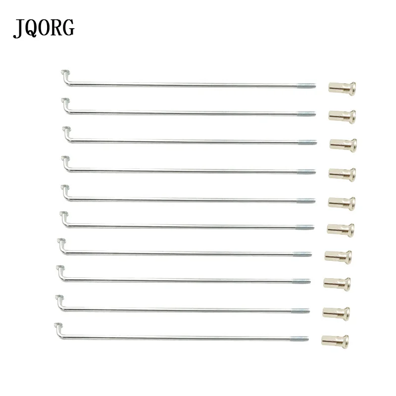 

JQORG E-bike Spokes 13G Galvanization Spokes for Electric Bicycle Wheel Making 45# Steel Material 2.2mm diameter Length 30-310mm