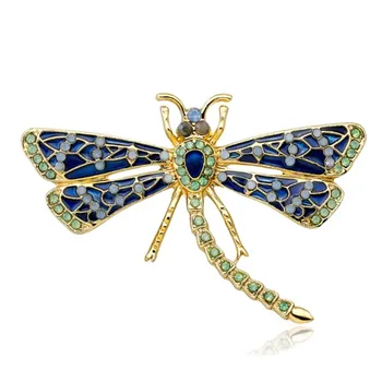 

Fashion Shinning Rhinestone Crystal Insect Dragonfly retro Brooches Pin Women Jewelry