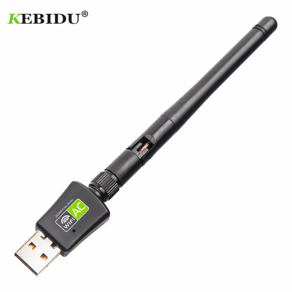 Сетевой адаптер Kebidu с бесплатным драйвером Wifi USB Двухдиапазонный 600 Мбит/с 5/2 4 ГГц