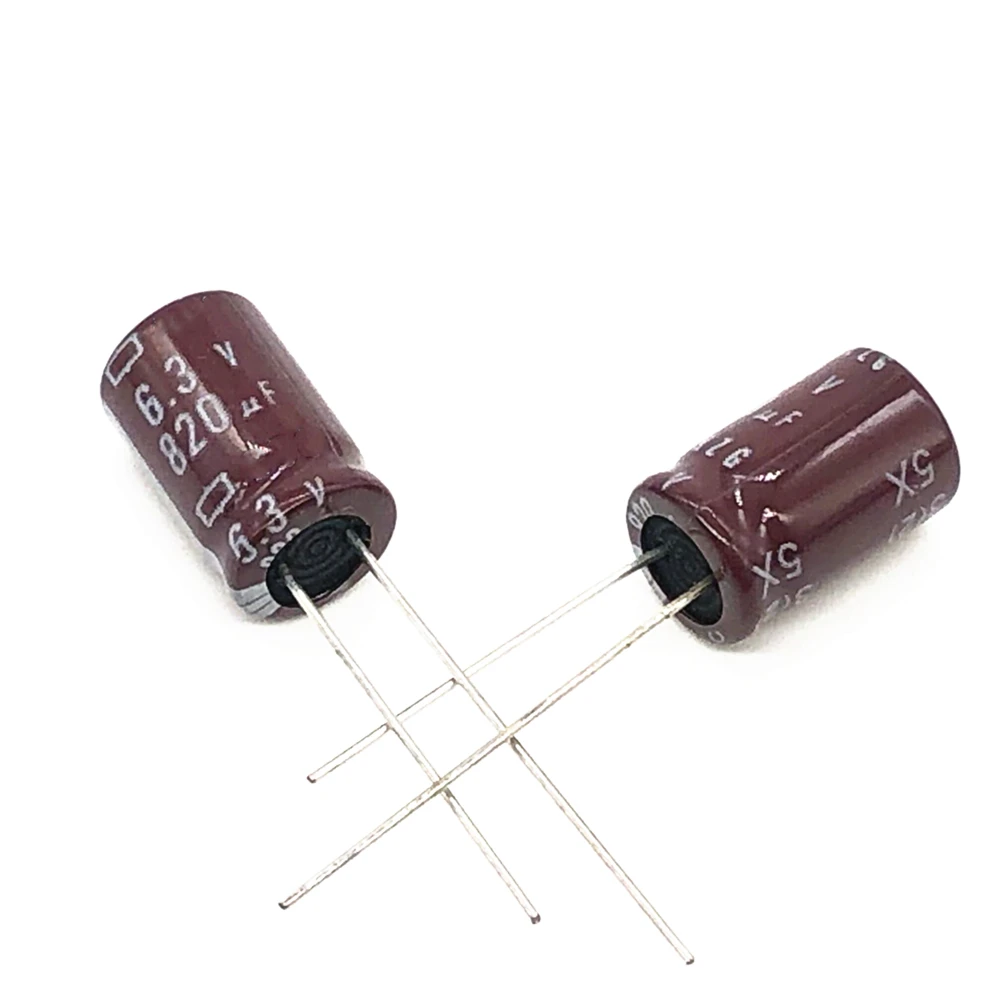 20pcs/lot 6.3V 820UF 8*12 high frequency low impedance aluminum