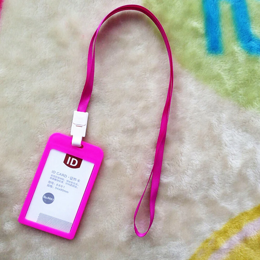

Candy Colors Name Credit Card Holders With Lanyard Bank Card Neck Strap Card Bus ID Holders Identity Badge For Women Men