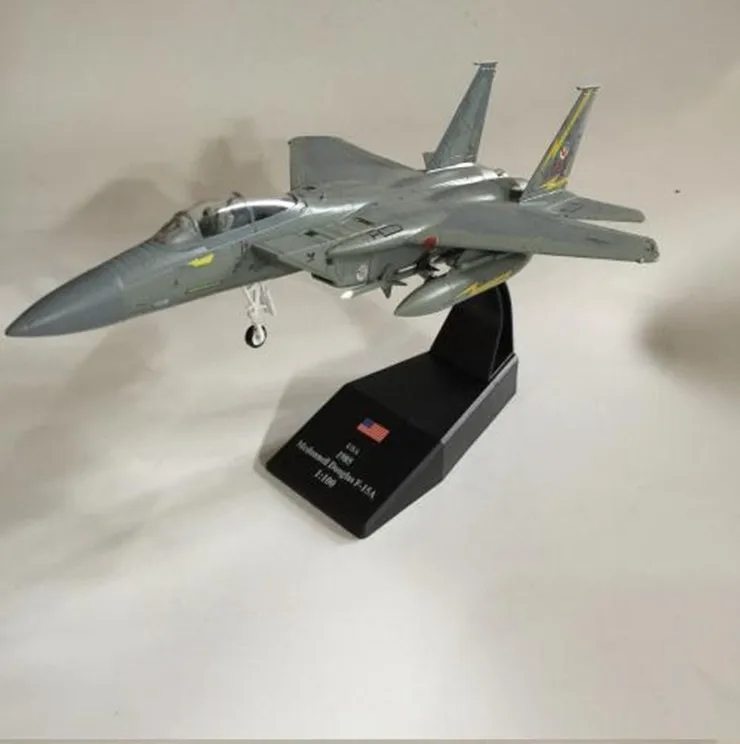 

1: 100 alloy aircraft model, high imitation American F-15 fighter, metal casting,static model, educational toys, free shipping