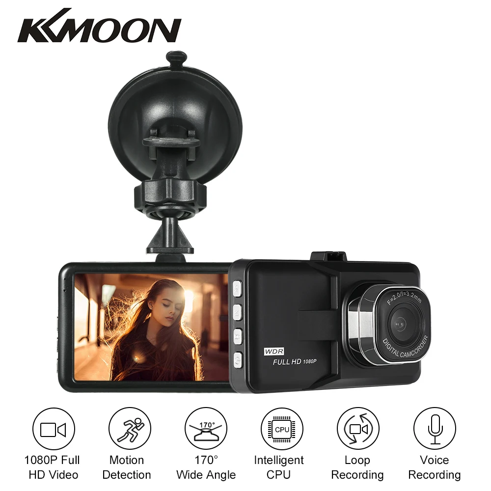 KKMOON 3 in Dash Camera Car DVR Dash Cam Video Recorder LCD FHD 1080P Camcorder  Motion Detection / Loop Recording
