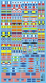 

1/350 Decal US NAVY Flags and Pennants-Small sizes also suits 1:700