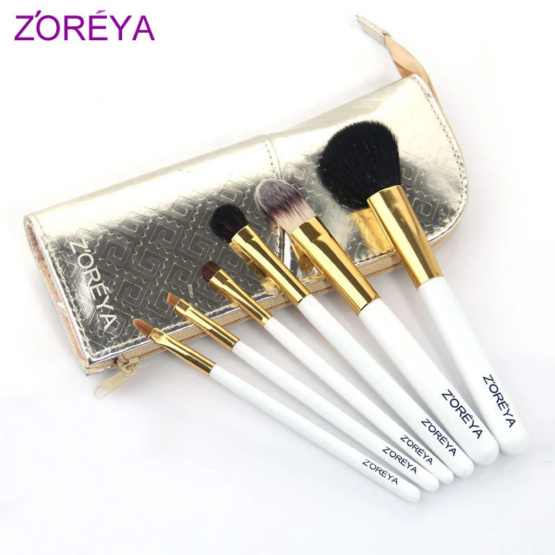 Makeup Brush set ZOREYA 6 pcs Oval Makeup Brushes as Cosmetics Tool Kit