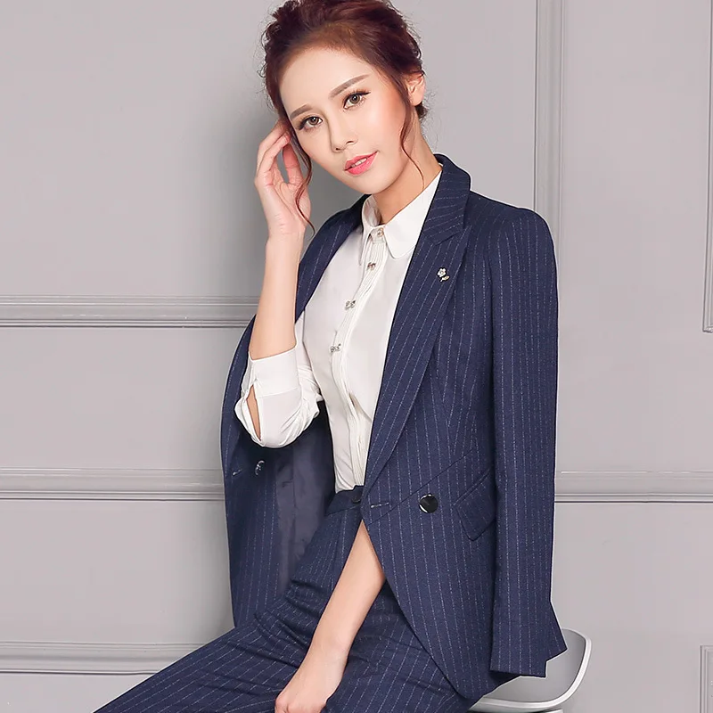 

Women Business Suit Office Lady Work Pant Suits Formal Blazer Set 2 Piece Pants Jackets Trousers Autumn Winter Large Size XXXL