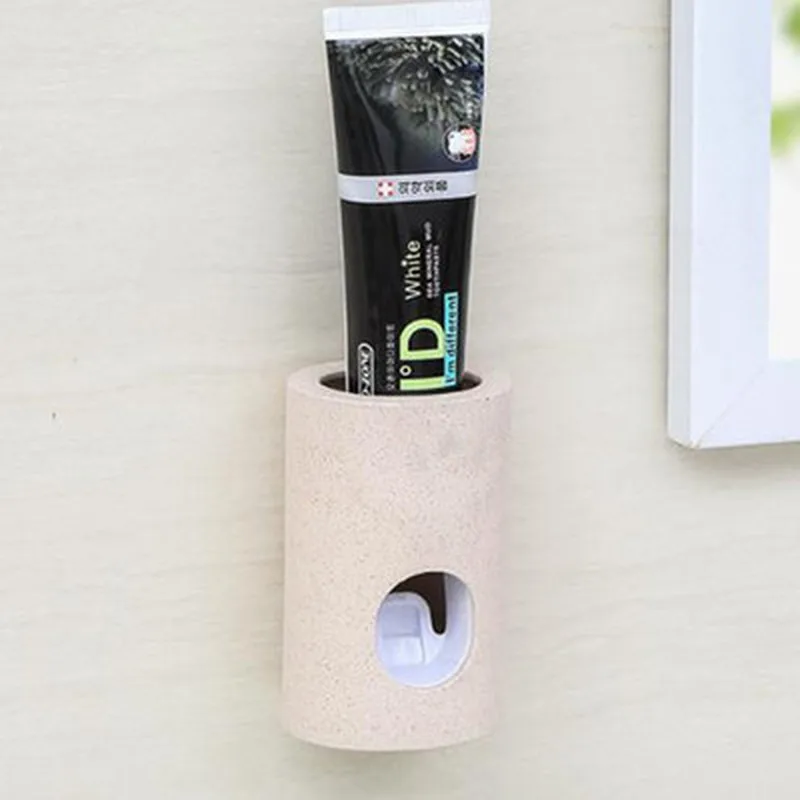 Automatic Toothpaste Dispenser Dust-proof Toothbrush Holder Wall Mount Stand Bathroom Accessories Set Toothpaste Squeezers Tooth Automatic Toothpaste Dispenser Dust-proof Toothbrush Holder Wall Mount Stand Bathroom Accessories Set Toothpaste Squeezers Tooth