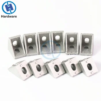 

25pcs Durable Silver Aluminum 2020 Corner Bracket 20x20x17mm Solid Cast For 20mm Extrusion CNC Routers
