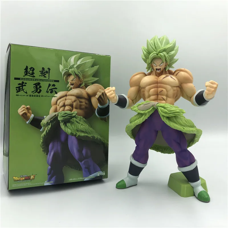 Dragon Ball Z Super Broly Movie Ver. Зеленые волосы против Гоку броли Супер Saiyan боевой формы ПВХ Фигурки Модель DBZ 24 см