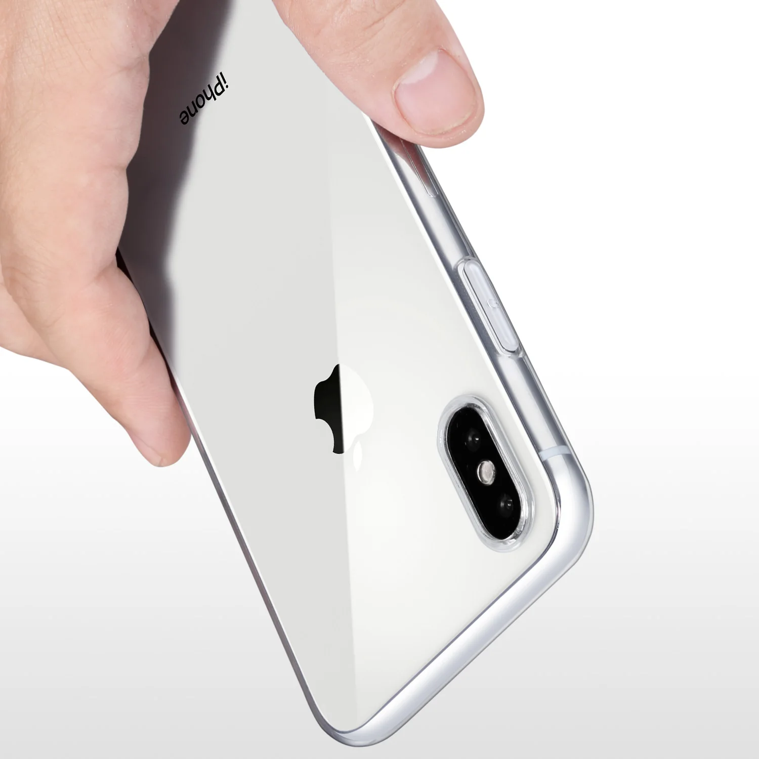 For iPhone X Case, WEFOR Slim Clear Soft TPU Cover Support Wireless Charging for Apple 5.8\