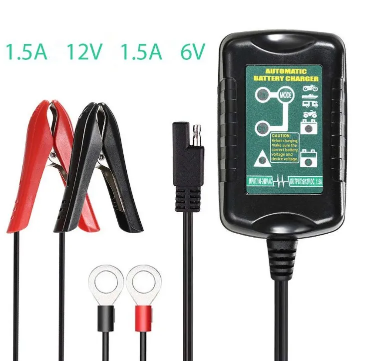 

6V/12V 1.5A Car Battery Charger Maintainer Charging for Automotive Vehicle Motorcycle RV Smart Battery Chargers