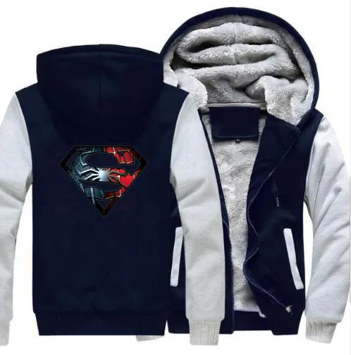 Super Polaire Grey blue 2018 Manteau Hop Zippée Hiver Hip Épais À Shirts Hommes Hero Streetwear Superman red Hoodies Capuche Marque Chaud black Mens De rqx8rXnp