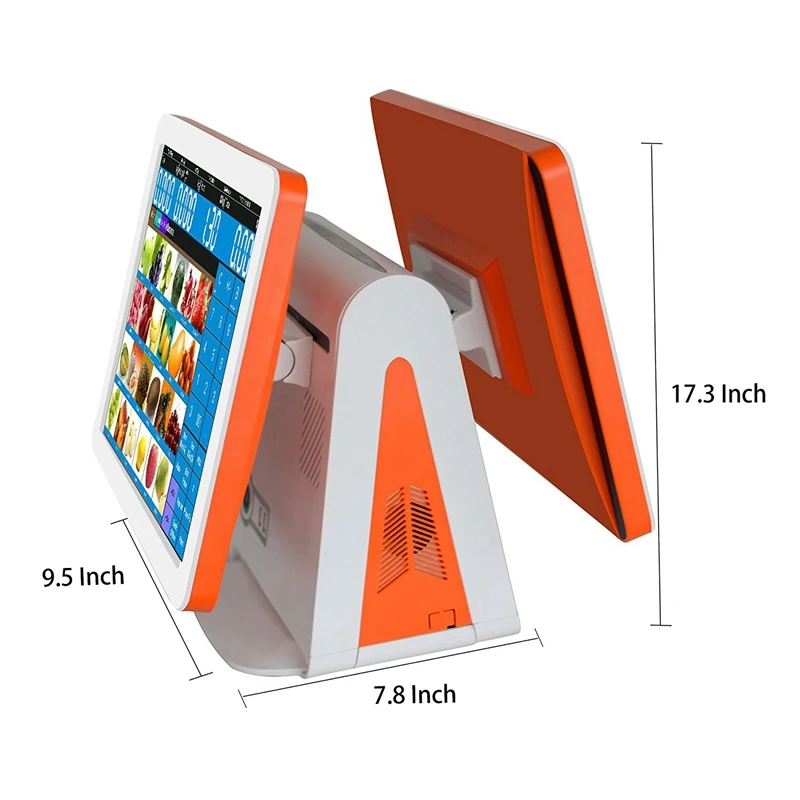 Meetsun AP 6000D 3 все в одном POS двойной Экран Pos Системы кассовый аппарат 15 ''Дисплей