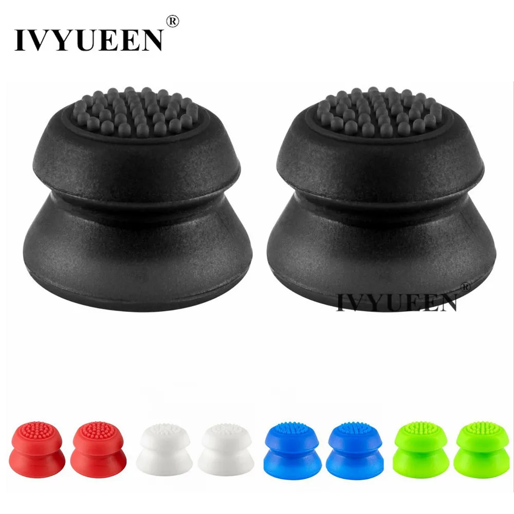 IVYUEEN 2 pcs Silicone Extra High Joystick Extended Analog Thumb Stick Grips for PS4 Pro Slim Controller Cover for Dualshock 4 