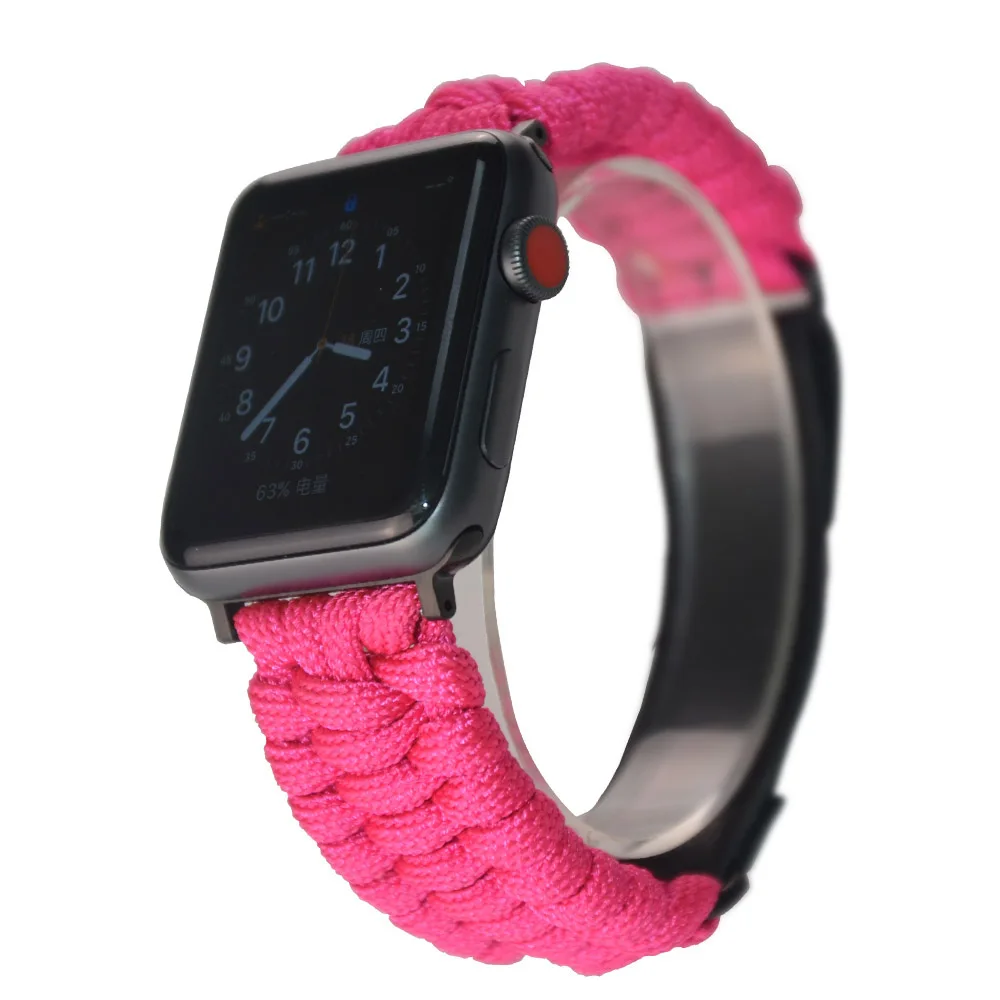 Новый дизайн нейлоновый тканый ремешок для Apple Watch SE Band 42 мм/38 мм/44 мм/40 мм браслет