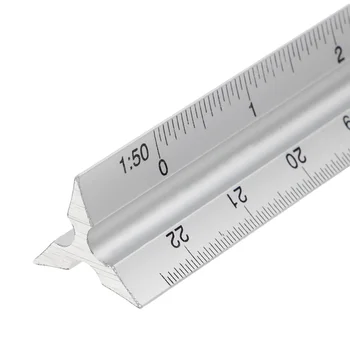 

30cm Aluminium Metal Triangle Scale Architect Engineer Technical Ruler 12"