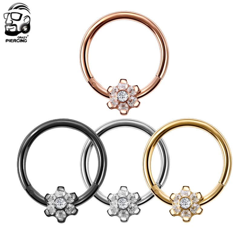 

Fashion 316L Surgical Steel Rose Steel,Gold,black,rose gold Color Fake Nose Rings False Hoops Clip Piercing Body Jewelry