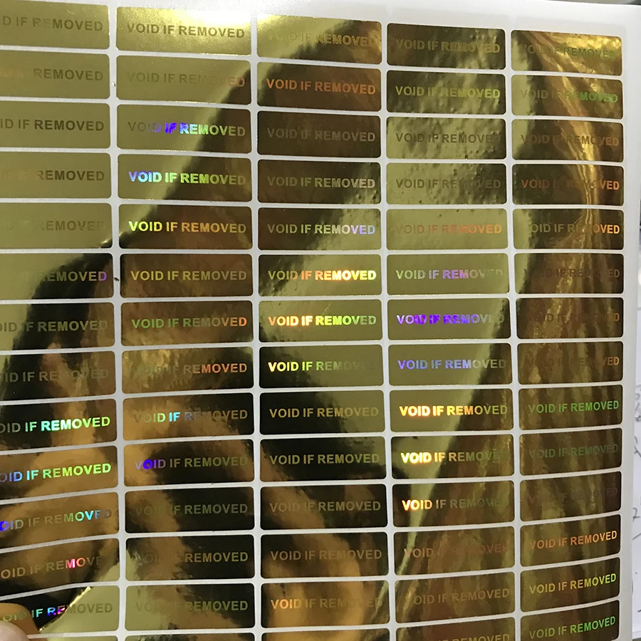 Пустая если удалена охранная голограмма только в течение одного времени Используйте серебряный цвет 10 мм x 30 мм голографическая наклейка для упаковки