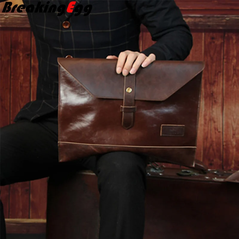 PU leather clutch men messenger envelope clutch bag men male business
