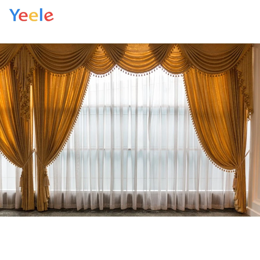 

Yeele Red Curtain Window Photographic Backgrounds Wedding Portrait Interior Customized Photographic Backdrops For Photo Studio