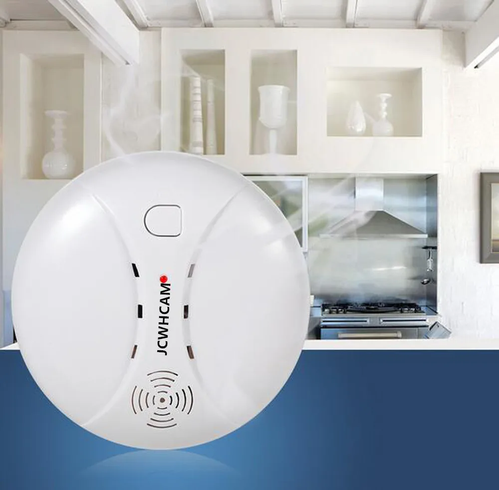 

JCWHCAM Fast Reaction Wireless Fire Protection Smoke Detector Portable Alarm Sensors For Home Security Alarm System In Our Store