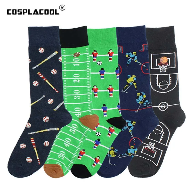 

Happy Cool Socks Men Outside Fitness Exercise Sokken Creative Crew Socks Creative Skateboard Funny Socks Crazy Calcetines Homme