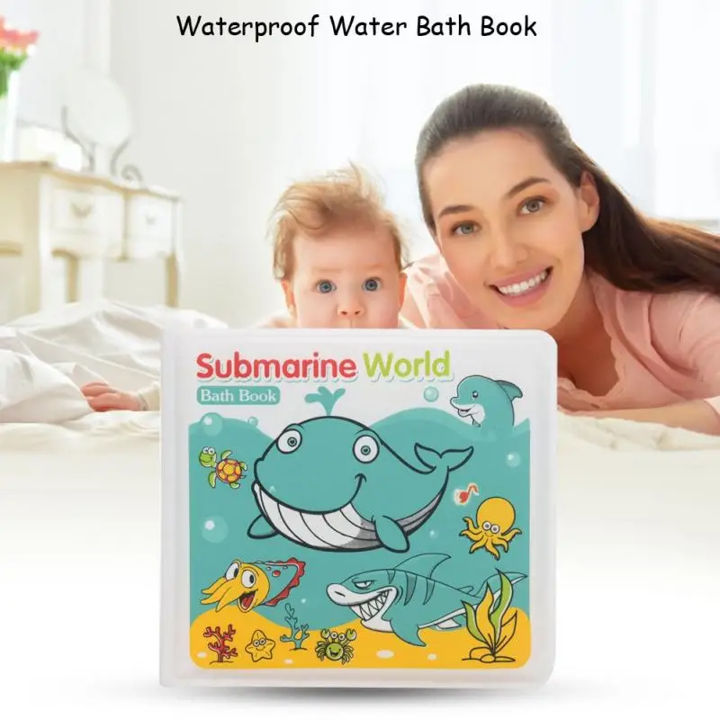 Waterproof Baby Water Bath Books Toy Swimming Bathroom bath Early Learning cute Animal Food Educational Toys for children Kids