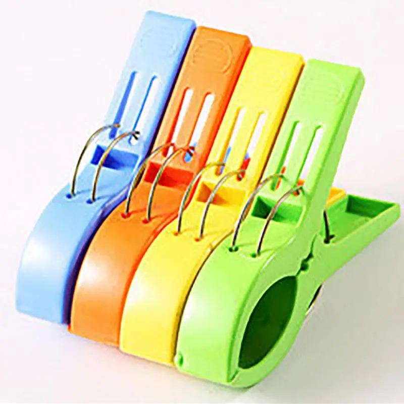 

4pcs House Clothes Hook Laundry Clips Multipurpose Bra Socks Hanger Pegs Windproof Clothespins