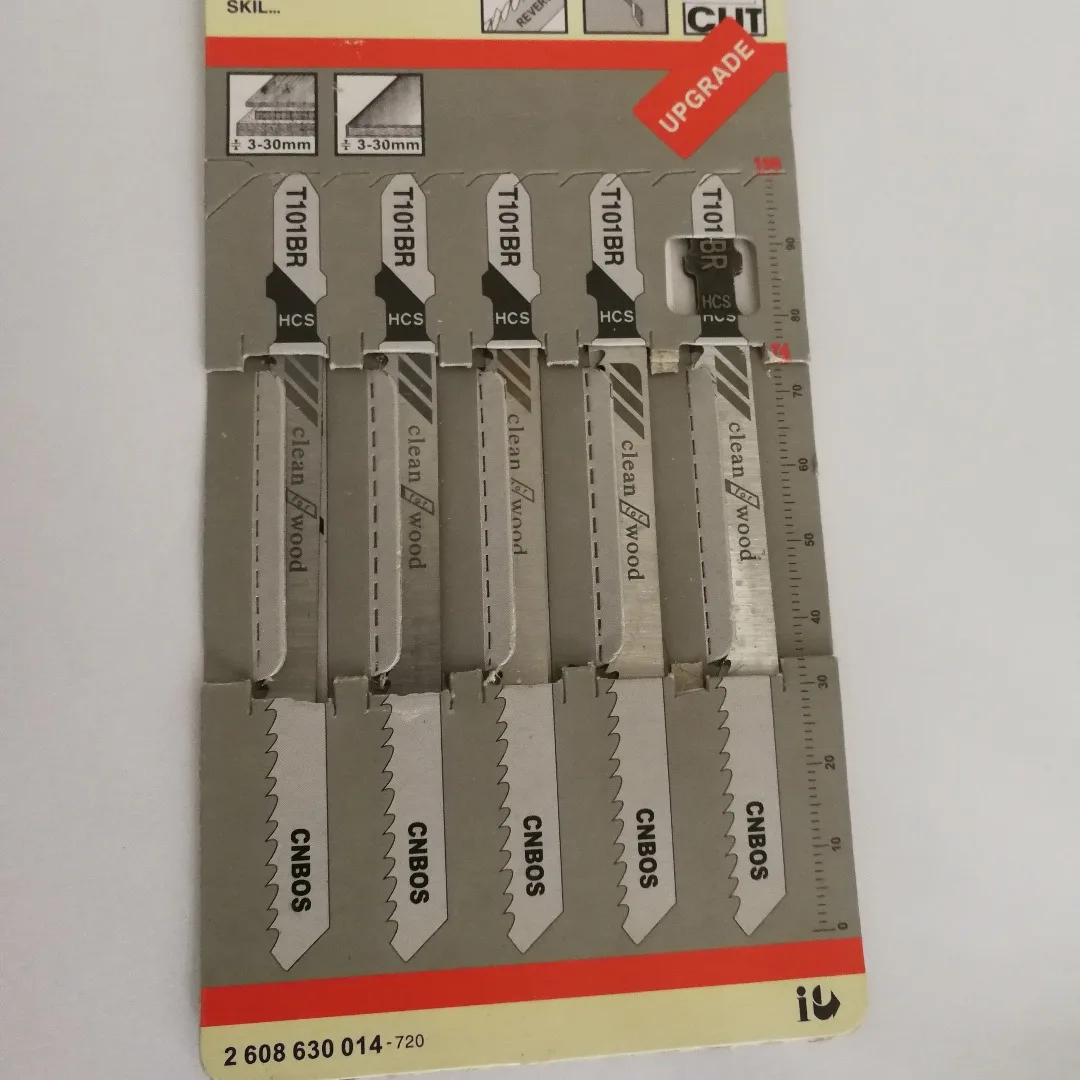 5pcs 100mm T101BR Jigsaw Blades Down Cut Worktop Wood Cutting For Bosch