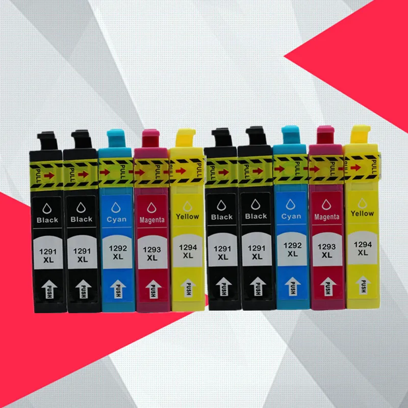 

10PK Compatible T1291 T1295 T 1291 Ink cartridge for EPSON 129XL 12XL stylus SX235W SX425W SX420W SX438W SX525WD SX535WD Printer