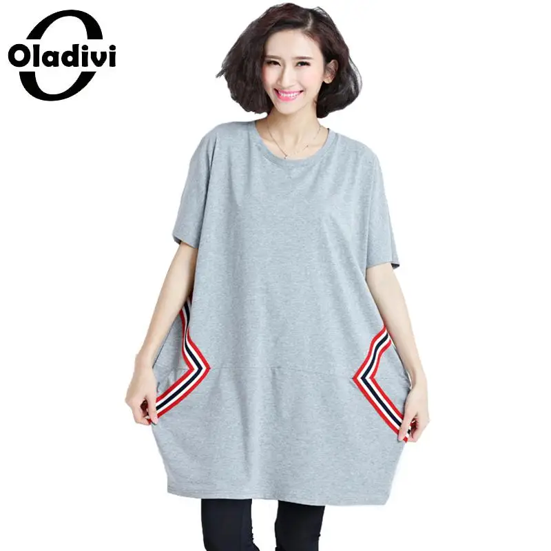 

Oladivi Plus Size Women Clothing Short Sleeve Casual Loose Tops Tees 2018 Summer New Shirt Tunic Ladies Shirt 6XL 5XL 4XL 3XL XL