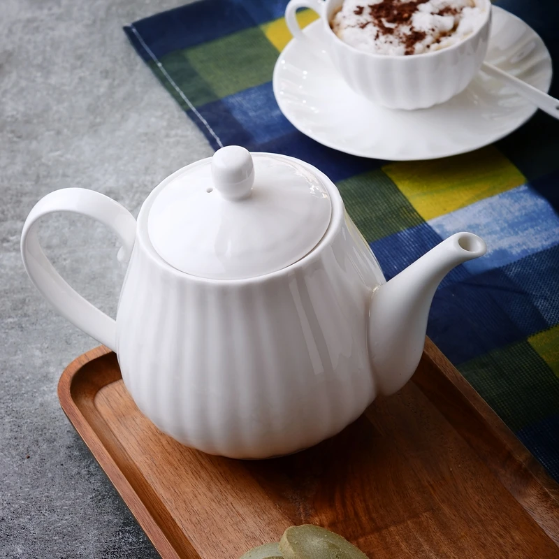 Настоящий костяной фарфор кофейник, тыква креативный дизайн, Керамический Чайник Кофе Чай, кафе кофеварка, турецкий капельный Кофе чайник