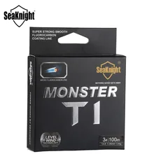 Новое поступление SeaKnight MONSTER T1 100 м рыболовная леска фторуглеродное покрытие мононити лидер Тонущая леска
