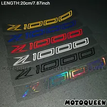 Etiqueta de rodas de motocicleta refletiva, 2 peças, capacete de carenagem, tanque lateral, decoração, logotipo, decalques para kawasaki ninja z1000