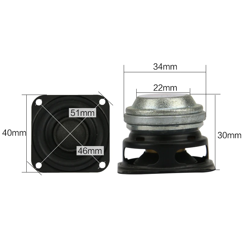 1 5 дюймовый Полнодиапазонный динамик 40 мм 4 Ом 10 Вт неодимовые басы портативная