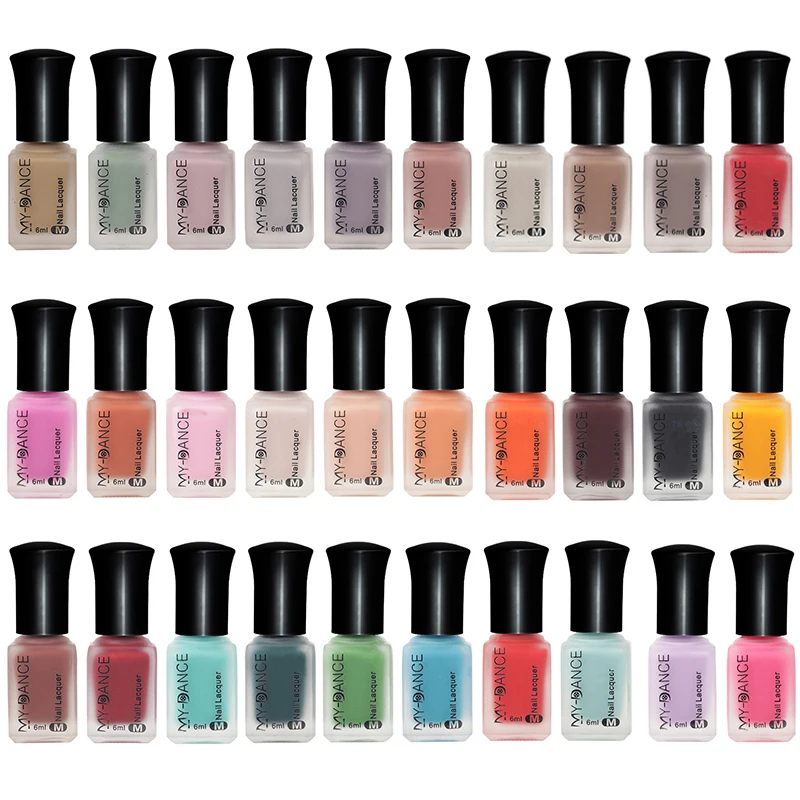 

Matte Nail Polish Mirror Long Lasting Nail Art Varnish Dull 30 Colors Quickly Dry Satin Frosted Bottle Nail Gel New TSLM1