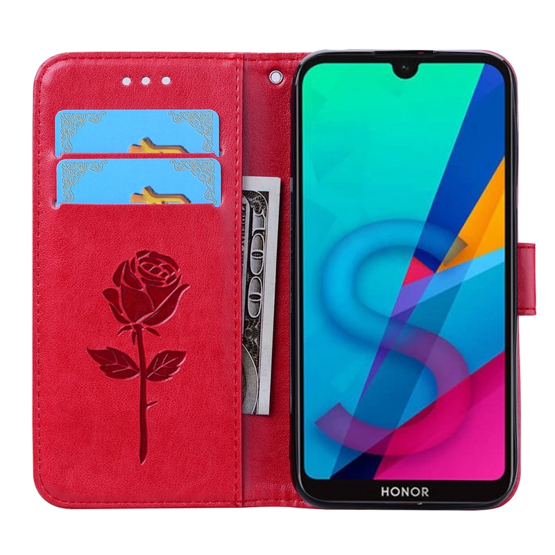 3D Цветок Флип кожаный чехол для huawei Y5 Y6 Y9 Y7 Prime Y5lite бумажник чехол для huawei Honor8S 8 S чехол для телефона Coque
