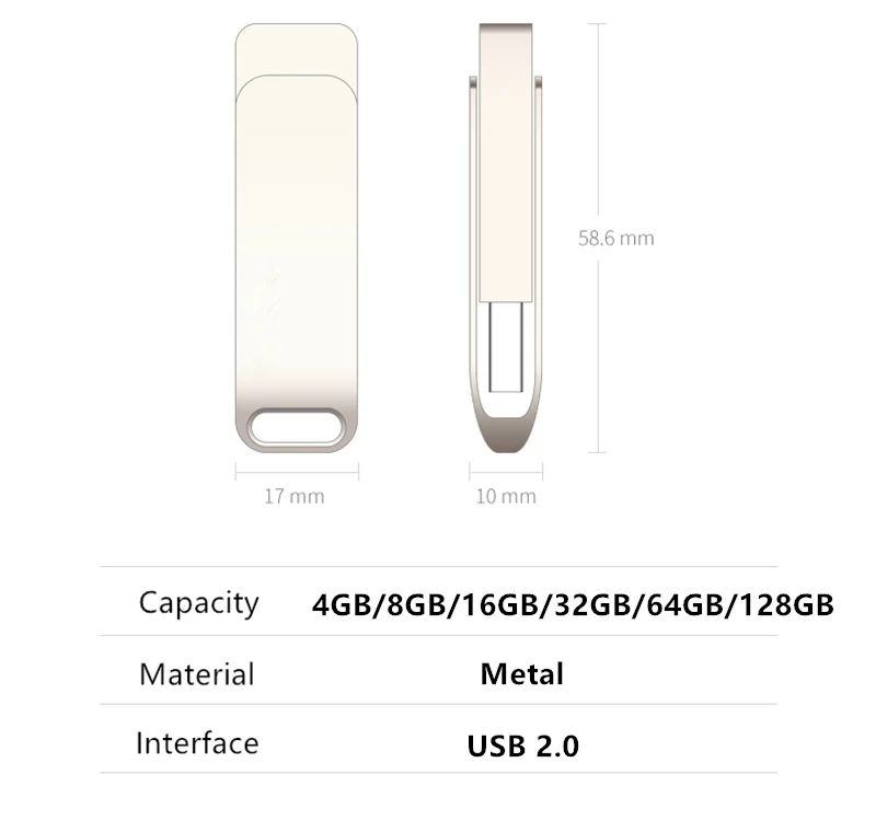 Металлический флеш-накопитель Usb 2,0 32 gb Usb флэш-накопитель 16 gb 64 gb 128g флэш-диск 4 gb 8g Memoria Usb портативный накопитель реальная емкость U диск