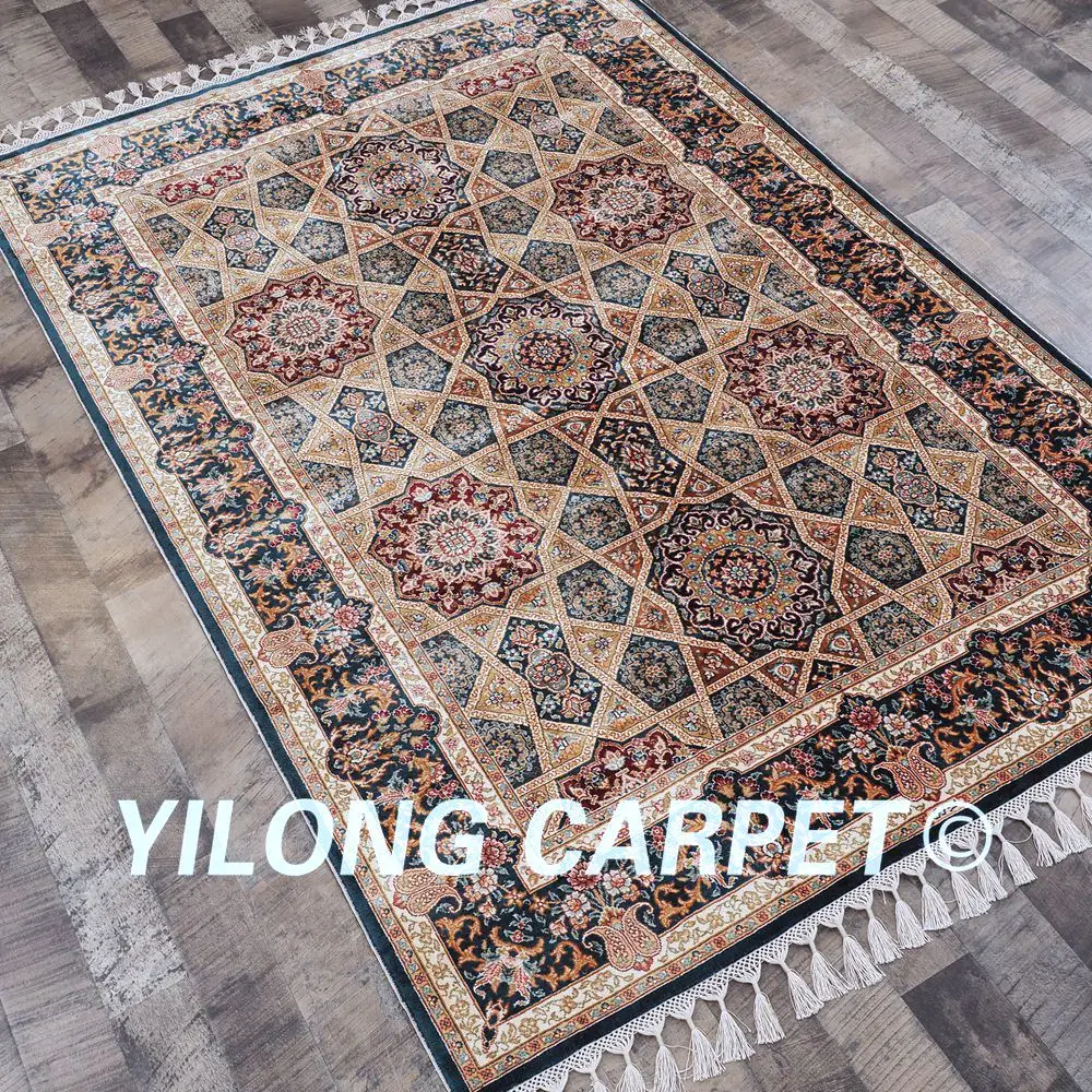 Yilong 4 6 'x 7' Классические двойные узлы Турция ручной УЗЕЛКОВЫЙ Шелковый