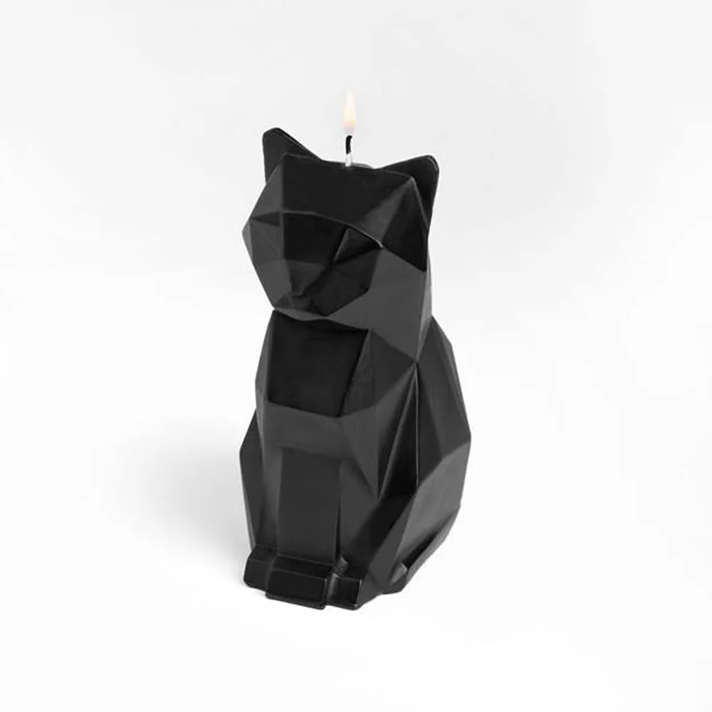 5 видов цветов Милая Свеча-кошка красочные свечи для домашнего декора со скелетом ручной работы Свеча череп свеча подарок на Рождество - Цвет: Black Cat