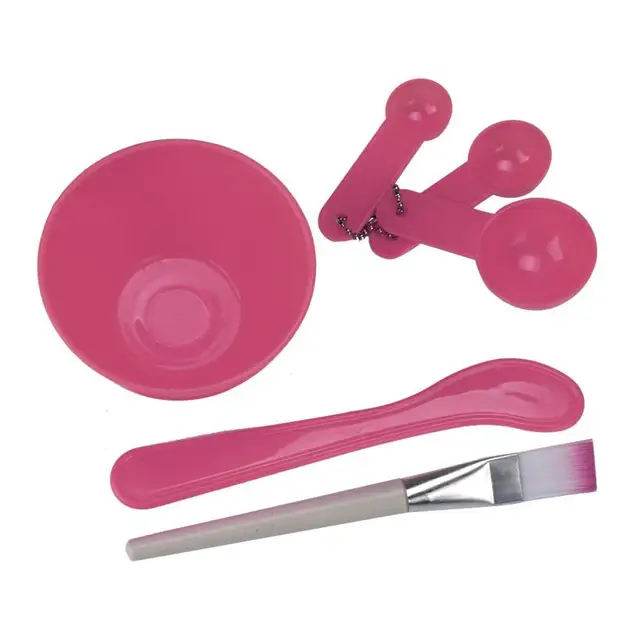 Special Offers 4 in 1 DIY Facial Mask Mixing Bowl Brush Spoon Stick Tool Face Care Set 4 Colors 2JY4