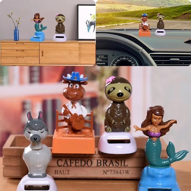 Автомобиль орнамент солнечные Танцы качая головой мультфильм животных кукла автомобильные авто Отделка приборной панели автомобильные аксессуары
