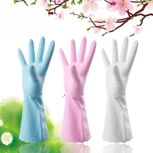 Резиновые перчатки бытовые перчатки для мытья посуды с длинным рукавом перчатки для чистки размер s/m/l