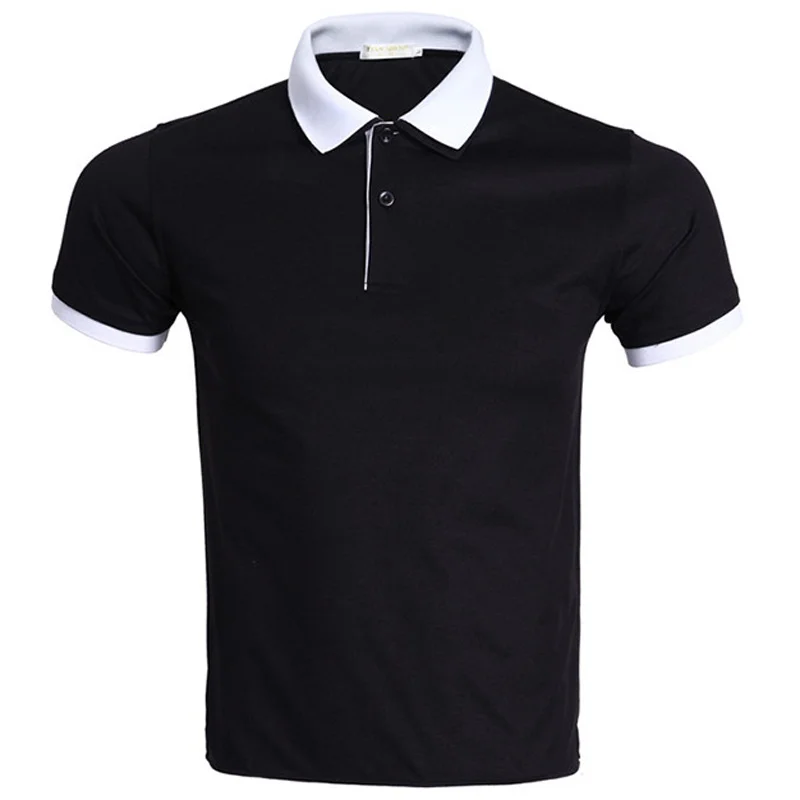 New Black Polo Shirt Men Polo Homme 2016 Summer Style Solid Color ...