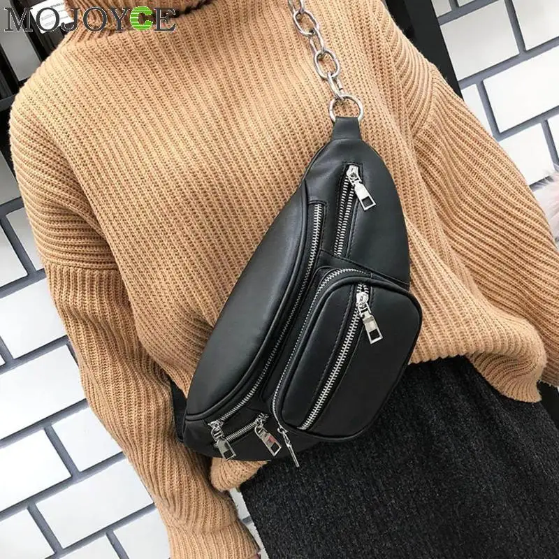 للجنسين سستة الخصر حزمة الصلبة Crossbody حقائب للنساء بو الجلود الكتف حقيبة صدر للرجال سعة كبيرة السيدات حقيبة الخصر حزمة