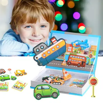 

Jigsaw Toy For Kids Magnetic Puzzle Sheet Cartoon Animal Science And Education Puzzle Game Toys For Children Gift