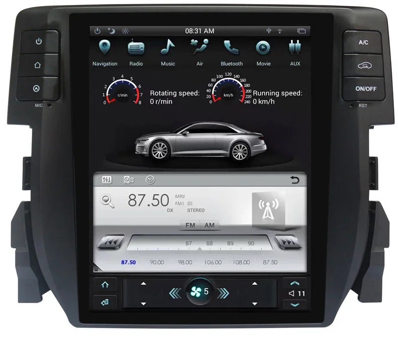 Flash Deal Tesla Vertical Screen Android system Car Radio DVD GPS Navigation for Honda Civic 2016 2017 2018 Support 3/4G Network map 2