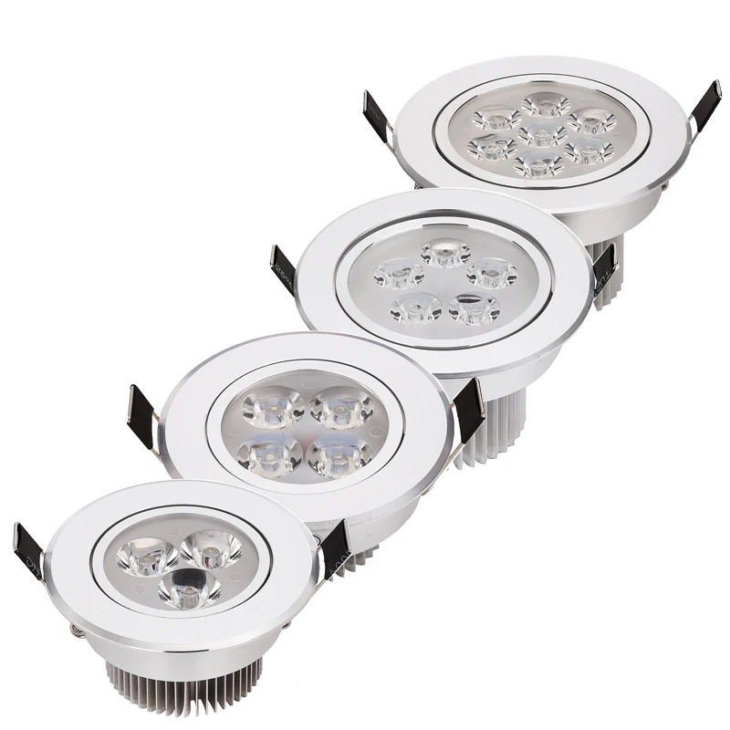 

20pcs 3w 9w 12w 15w 21w LED downlight cool/ warm white Led Ceiling Down Lights Energy Saving Led Lamp Free by FEDEX / DHL
