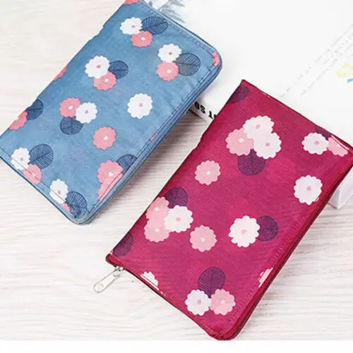 2018 New style Fashion Foldable Handy Shopping Bags Reusable Tote Pouch Recycle Storage Print Zipper